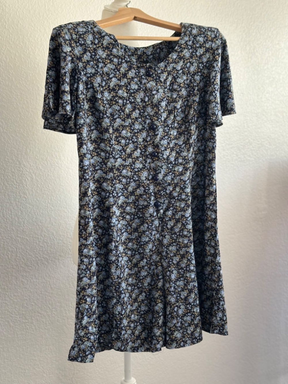 Vintage Ms.Choice California Blue Floral Romper Size 6 - Picture 3 of 8